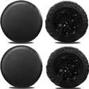 Moonet Tire Covers for RV Wheel (4 Pack Black), Oxford Waterproof UV Sun Protectors for Motorhome Boat Trailer Camper Van SUV, Fits Tire Diameter 19"-21" & Tire Width 11"