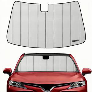 Custom-fit Windshield Sun Shade Compatible with 2019-2026 Chevy Silverado/GMC Sierra 1500 & 2020-2025 Silverado/Sierra 2500/3500 HD New Body Style Only, Foldable Sun Shade Shield with Storage Pouch