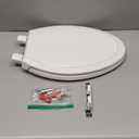KOHLER 78059-RL-0 Rutledge Nightlight ReadyLatch Slow Close Toilet Seat, Round-Front, Quiet-Close Lid and Seat, Grip-Tight Bumpers, White