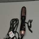 zavarea Thermal Brush, 1.5 Inch Heated Round Curling Brush, 800M Negative Ions Ceramic Stylers for Less Frizz, 4 Temp Set, Dual Voltage for Travel, Easy Use Boosts Shine (Elegant Black)