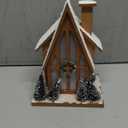 Christmas Decorations for Home Led Lighted Christmas Village Ski Lodge with Timer Wooden Snow Winter Scene Farmhouse Tree Wreath House Rustic Tabletop Holiday Decor Xmas Signs