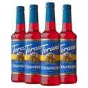 Torani Sugar Free Strawberry Flavored Drink Syrup, 25.4 fl oz (Pack of 4) (EXP 07/09/28)