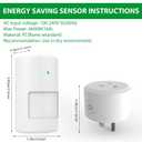 Motion Sensor Light Switch with Outlet, 2 Pack, PIR Infrared Motion Sensor Switch with 3 Adjustable Sensing Modes, Wireless Motion Sensor for Home Appliances