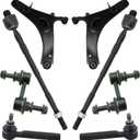 TRQ Front Steering & Suspension Kit Control Arm with Ball Joint Sway Bar Stabilizer Link Tie Rod Compatible with 2006-2007 Subaru B9 Tribeca 2008-2014 Tribeca