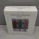 Shampoo and Conditioner Dispenser, Shower Soap Dispenser 3 Chamber No Drill Wall-Mounted Shampoo Dispenser for Shower Wall Mounted Shower Dispenser for Bathroom Hotel Large Capacity, Black