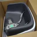 Ingenuity SmartClean Toddler Booster Seat for Kitchen Chair Lightweight for on-the-go, Easy-Clean, 3-Point Harness Strap Booster Seat for Dining Table, Slate
