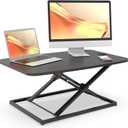 JOY worker Standing Desk Converter, 31 Inch Compact Height Adjustable Stand up Desk Riser, Ultra Low Profile Sit to Stand Desk for Laptop Riser Workstation, Black