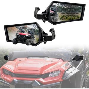 KAITIMOTO Adjustable Side Rearview Mirror for Pioneer 1000 16-25, Foldable Rear View Mirror Shatterproof HD Glass for Honda Pioneer 1000 2016-2025 Accessories, Replace OEM #0SV05-HL4-202