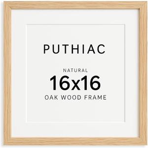 16x16 Solid Oak Wood Picture Frame, Natural Oak, 1 Pack