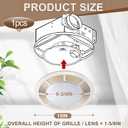 15 Inch Exhaust Fan Cover with Lens and Springs Replacement Fan Grille Assembly Compatible with Nutone 8663rp, 8664rp, 750, 751, and N750 Wall Ventilation Fan/Light Combos