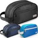 emissary Nylon Men's Toiletry Bag - Large Waterproof Shower Bag - Travel Toiletries Bag - Dopp Kitt for Men - Toiletry Bag for Men and Women - Shaving Bag for Men Travel (Black Water-Resistant)