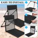 Karenhi 4 Pcs Foldable Poolside Chairs Portable Beach Chair Folding Seat for Edge of Pool Provide Back Support with Carry Bag for Adults Traveling Camping Picnic Lawn
