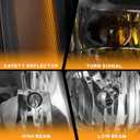 WEELMOTO Headlight for 2007-2013 Avalancha/Suburban 2500, 2008-2013 Tahoe Hybrid, 07-14 Tahoe 1500, 2012-2014 Tahoe SSV Headlamp Black Housing Clear Left+Right Side