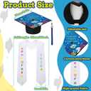 2 Pcs Graduation Cap and Stole Set Class of 2026 Grad Cap with Tassel and Sash for High School College