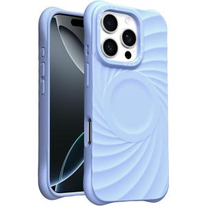 ORNARTO Vortuxe for iPhone 16 Pro Case 6.3" | 2X MIL-STD Drop Protection | Compatible with MagSafe | Sleek Aesthetic Liquid Silicone Phone Cover - Sky Whisper