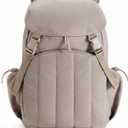 BAGSMART Backpack for Women, Wide Opening Travel Backpack, College Backpack for 15.6 Inch, Water-Resistant Quilted Daypack Lightweight Bookbag, Camel