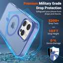 SUPFINE Magnetic for iPhone 16 Pro Case (Compatible with MagSafe) (Military Grade Drop Protection) Slim Translucent Matte Shockproof with Anti-Fingerprint Phone Case,Blue Purple