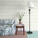 Sage Green Peel and Stick Wallpaper Boho Green Contact Paper Self Adhesive Neutral Removable Wallpaper for Bedroom Bathroom Waterproof Modern Leaf Contact Paper Farmhouse White 197inL 17.3inW