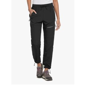 baleaf Women's Hiking Pants Quick Dry Lightweight Water Resistant Elastic Waist Cargo Pants for All Seasons Medium