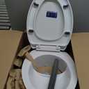Upgraded Large Composting Toilet Urine Diverter&Toilet Seat DIY Kit,Complete Wrap-Around Urine Separator with Stainless Steel Sink Lid,Drain Hose and Cutout Sticker, ABS Material for Composting Toilet