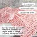 47" Acrylic Chunky Blanket Loom DIY Throw Blankets Knitting Loom Installation-Free, No Needles Required, Beginner-Friendly Yarn Craft for Home Decor, 47in