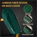 Key Fob Case TPU Cover Compatible with 5 Series 528Li 530Li 540Li G30 G31 6 Series GT G11 G12 7 Series 740 X3 G01 i8 Transparent Carbon Fiber Texture Protective Key Shell (Green)