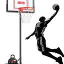IGL Kids Basketball Hoop Outdoor Adjustable, 33 Inch Portable Basketball Goal with PC Backboard, Fillable Base & 40 lb Weight Ball for Backyard & Driveway