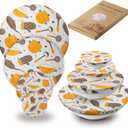 4PCS Reusable Beeswax Bowl Covers for Bread Proofing, Washable Sourdough Proofing Covers, Elastic Cotton Dish Domes for Food Storage (4PCS-Kitchen Tools)