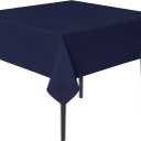 sancua Small Square Tablecloths 36x36 Inch - Navy Blue Table Cloth for Square or Round Tables, Washable Polyester Fabric Table Cover for Nightstand End Bedside Tables