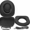 TEQIN Travel Hat Carrier Case Cowboy Hat Box,Hard Cap Storage Organizer with Carrying Handle & Adjustable Shoulder Strap for Cowboy, Panama,Tweed Hats (black)