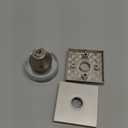 coolnews 2 Pack Crystal Glass Dummy Door Knobs, Single Side Half-Dummy Door Knob Set, Satin Nickel