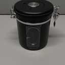 Coffee Canister With Window,22oz Stainless Steel Airtight Coffee Bean Storage Grounds Container with Date Tracker and Scoop,Grounds Kitchen Food Canister Jar for Beans,Tea,Sugar,Flour,Cereal