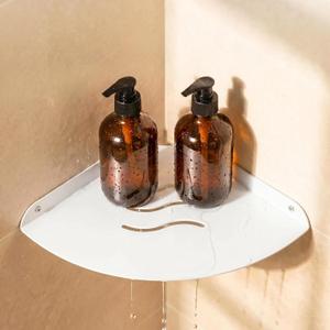 Corner Shelf Wall Mount, Floating Corner Shelves,Corner withs Wire Hole for TV, Cable Box,Corner Wall Shelf for Bathroom, Bedroom, Kitchen, Livings Room, Study Room (White, 1Pack 6 in)