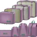 8 Set Packing Cubes for Travel Suitcase Organizer Bags Luggage Packing Cubes Set Travel Essentials Accessories Gifts for Women (Upgrade-Purple)
