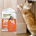 CLAWGUARD Protection Tape Strips 20 Pre-Cut 12x4 in Scratch Barriers Door Scratch Protector Dog & Cat Couch Protector from Cat Claws