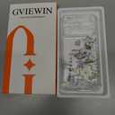 GVIEWIN for iPhone 17 Pro Case with Screen Protector, Upgraded [Full Camera Protection] [Non Yellowing] Floral Slim Shockproof Clear Women Phone Cover for iPhone 17 Pro 6.3" (Aquilegia/White)