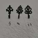 Wallcharmers Set of 3 Rustic Decorative Wall Hooks 8 | Victorian Shabby Chic Fleur De Lis Antique Towel Hooks for Hanging | Gothic Cast Iron Farmhouse Indoor Outdoor Key, Dog Leash, & Towel Hanger
