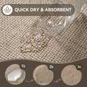 YDKGL Bathroom Rugs Mat 24x35, Ultra Thin Non Slip Bath Mats for Bathtub Quick Dry Absorbent Rubber Bathroom Mat Fit Under Door, Washable Half Round Bath Rugs Floor, Beige Brown