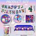 2 x 88PCS For Latest Mario Party Supplies: 6 Hanging Swirls, 20 Napkins, 20 Cups, 20 Plates 9 inch 20 Plates 7 inch, 1 Banner, 1 Tablecloth for Mario Birthday Party Decorations