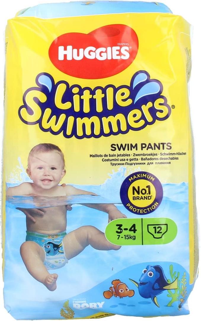 Huggies Little Swimmers Disposable Swim Diapers, Small, 12-Count - Pink/Blue