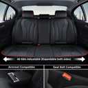 Coverado Car Seat Covers Full Set, Black Seat Covers, Waterproof Car Seat Cover, Car Seat Cushion, Car Seat Covers Front Seats Back Seat Covers, Car Seat Protector Universal Fit Most Cars Red Line