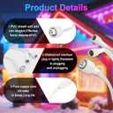2 x Y-Connector Splitter for Permanent Outdoor Lights,Y-Shaped Extension Cable 1 Female to 2 Male,Compatible with H705A H705B H705C H706A H706B H706C,Durable & Waterproof 3-Pin Power Cord