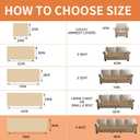 Waterproof Dog Bed Cover Non Slip Couch Covers for Dogs Washable Soft Faux Fur Sofa Cover Couch Covers for 3 Cushion Couch Sofa Pet Friendly (Khaki)