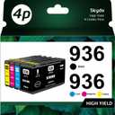 936XL 936 Ink Cartridges Combo Pack Replacement for HP Ink 936XL Black and 936 Color Work with HP OfficeJet Pro 9120 Series 9720 9730 9110 9120 9130 9110b 9120b 9130b Printers | with Chip - 4 Pack