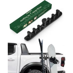 Magnetic Ski Holder for Side of Car  Strips Magnetic Snowboard Mount  Prevent Ski and Snowboard from Tipping Over  Protects Vehicle from Scratches - Snowboard Accessories(Black)