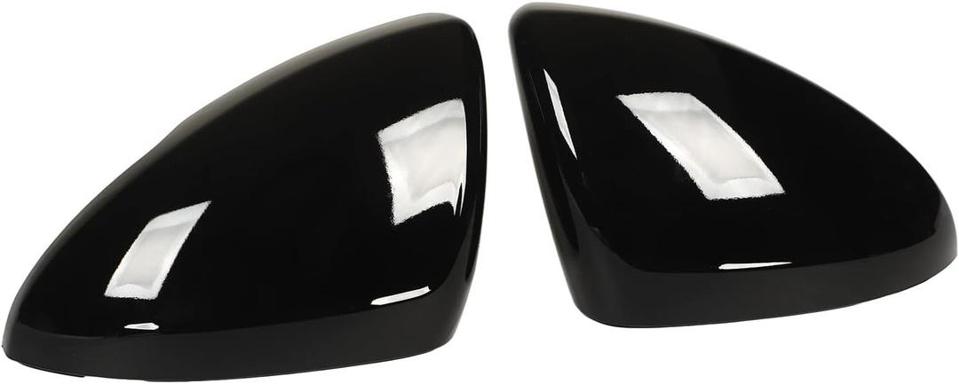 Ciciglow 2Pcs Door Mirror Caps, Chevy Cruze 2017-2019, Glossy Black, Scratch Resistant, Universal Fit, Left Right Side Mirror Covers