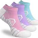 Hylaea Athletic Running Socks Cushion Padded Moisture Wicking Low Cut size L