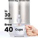 SYBO 45 Cup Coffee Urn, Commercial Grade Stainless Steel Percolate Coffee Maker, Removable Filter, Easy to Clean, Hot Water Urn for Catering, Hot Beverage Dispenser with Cool-Touch Handles, 6L, Grey