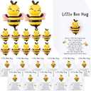 XunYee 30 Sets Pocket Hug Bee Themed Gifts Back to School Bee Party Favors Appreciation Gifts for Employee Staff Coworker Adults Goodie Bag Stuffers Mini Resin Pocket Hug Positive Cards with Bags