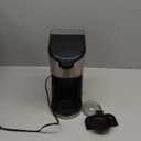 Amazon Basics Single Serve Coffee Maker K-Cup, 14 Oz, Black & Stainless Steel Machine, 5.98"D x 9.44"W x 14.17"H